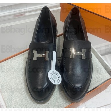 Hermes Faubourg loafer with signature "H" detail 01