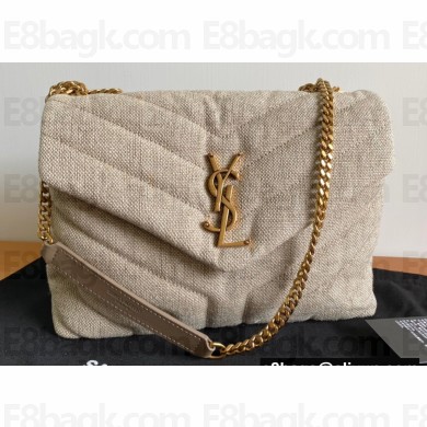 Saint Laurent Loulou Small Chain Bag "carré rive gauche" in jersey 494699