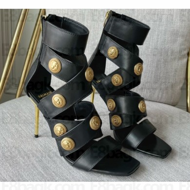 Balmain Heel 10.5cm Coin Sandals in leather 05 2022