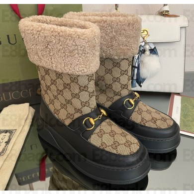 Gucci Heel 3cm Shearling Lining ankle boots with Horsebit 07 2022