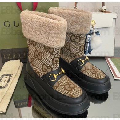 Gucci Heel 3cm Shearling Lining ankle boots with Horsebit 08 2022