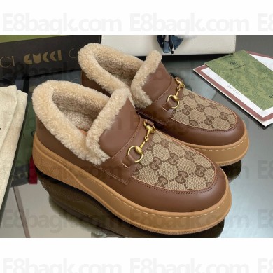 Gucci Heel 3cm Shearling Lining Loafers with Horsebit 06 2022