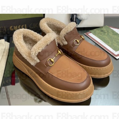 Gucci Heel 3cm Shearling Lining Loafers with Horsebit 04 2022