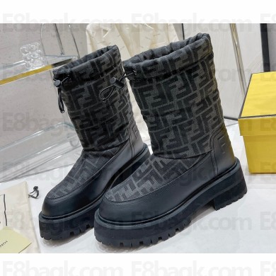 Fendi FF Fabric Ankle boots Black 2022