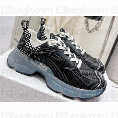 Dior Black Technical Fabric Mesh and Rubber Vibe Sneakers 2022