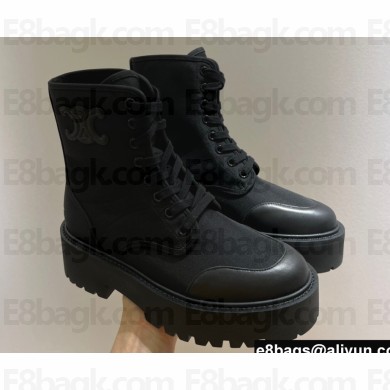 Celine bulky laced up Boots Nylon Black 2022