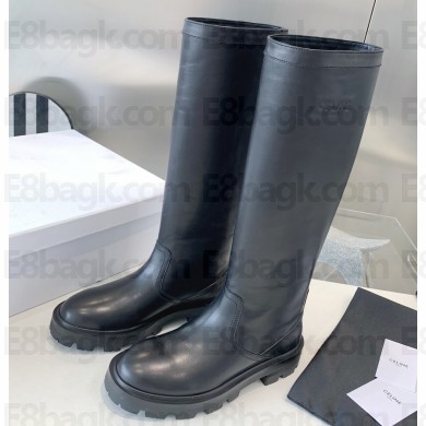 Celine Logo High Boots Calfskin Black 2022