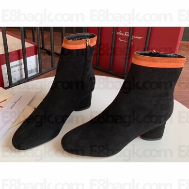 Ferragamo Suede ankle boots Black/Orange 2022