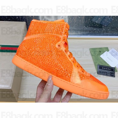 Gucci Crystal Satin fabric high-top sneakers 08 2023