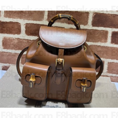 Gucci Bamboo small backpack bag 702101 Brown