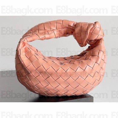 Bottega Veneta intrecciato leather mini jodie top handle bag ROSE