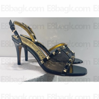 Valentino Rockstud Alcove Leather and Mesh Sandals 02 2022