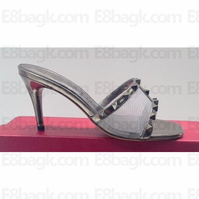 Valentino Rockstud Alcove Leather and Mesh Mules 11 2022