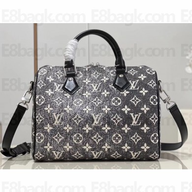 Louis Vuitton Denim textile jacquard Speedy Bandoulière 25 Bag M21464