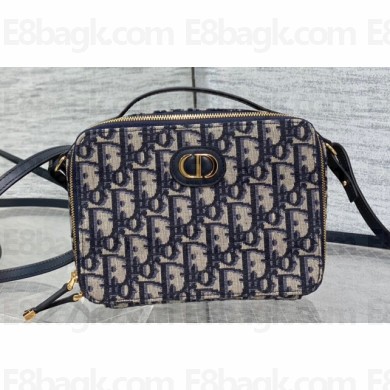 Dior Caro Box Bag with Chain in Oblique Canvas