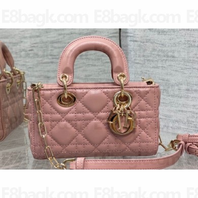 Dior Mini Lady D-Joy Bag in Cannage Lambskin Pink 2022