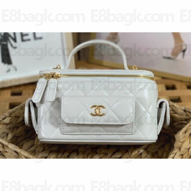 Chanel Lambskin Vanity with Chain Bag AP3017 White 2022