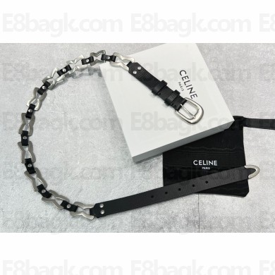 Celine Chain Belt in Leather Black 60797 2022