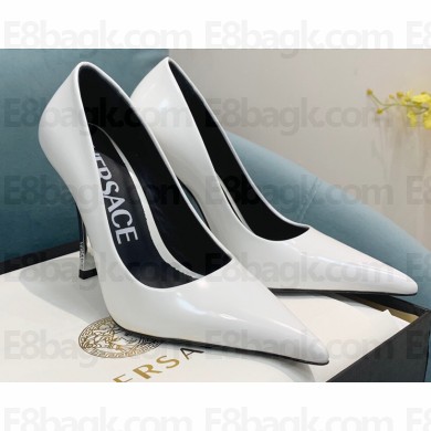 Versace Heel 11cm Pin-Point Pumps Brushed White 2022