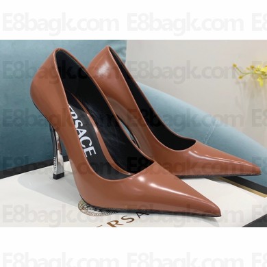 Versace Heel 11cm Pin-Point Pumps Brushed Brown 2022