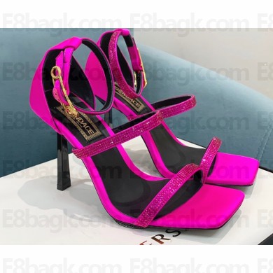 Fendi x Versace Heel 10.5cm Fendace embellished Sandals Satin Fuchsia 2022