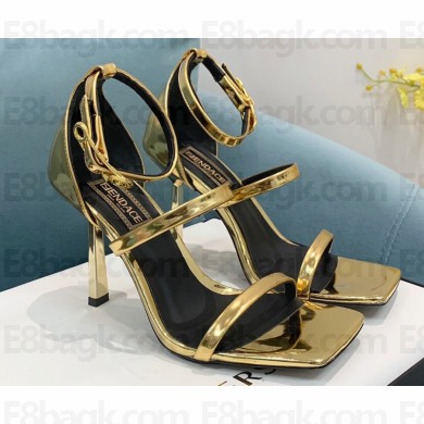 Fendi x Versace Heel 10.5cm Fendace Sandals Calfskin Gold 2022