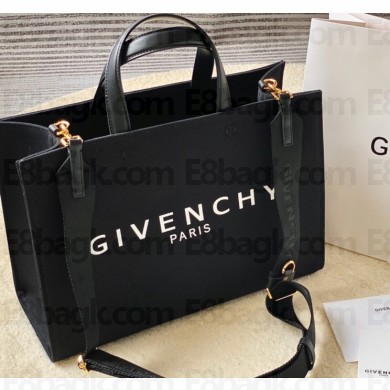 Givenchy Medium G Tote shopping bag in canvas Black 2023
