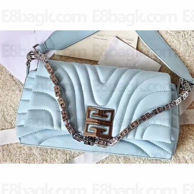 Givenchy Small 4G Soft Crossbody bag in quilted leather Light Blue 2023