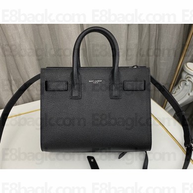 Saint Laurent Sac De Jour Nano Bag in grained leather 392035 Black