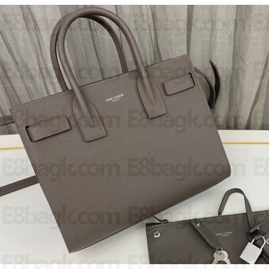 Saint Laurent Sac De Jour Baby Bag in grained leather 421863 Gray