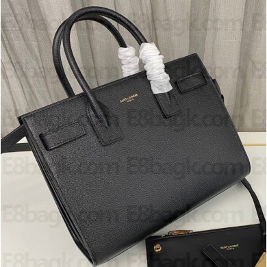 Saint Laurent Sac De Jour Baby Bag in grain de poudre embossed leather 421863 Black/Gold