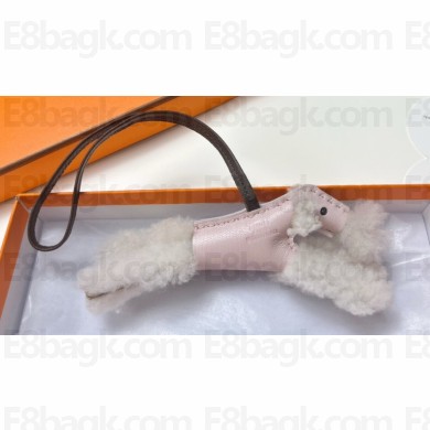 Hermes Fox Terrier Budy charm in wool and lambskin 06