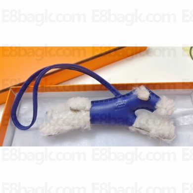 Hermes Fox Terrier Budy charm in wool and lambskin 09
