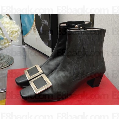 Roger Vivier Heel 4.5cm Belle Vivier Metal Buckle Chelsea Booties 2022