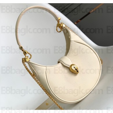 Bvlgari Serpenti Ellipse Crossbody Bag 19.5cm White