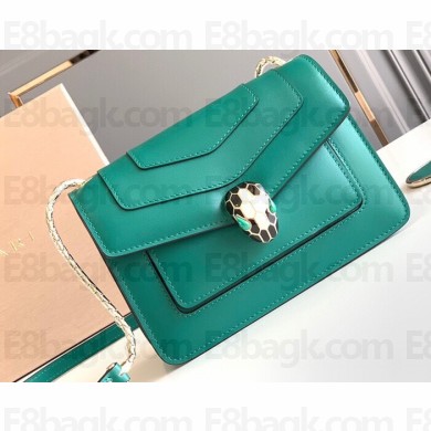 Bvlgari Serpenti Forever Crossbody Bag 19cm in Calf leather Green
