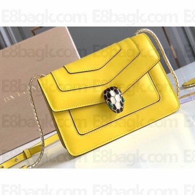 Bvlgari Serpenti Forever Crossbody Bag 19cm in Calf leather Yellow