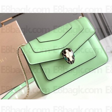 Bvlgari Serpenti Forever Crossbody Bag 19cm in Calf leather Light Green