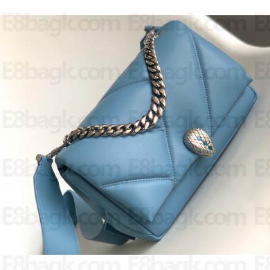 Bvlgari Serpenti Cabochon Crossbody Bag 22.5cm with Detachable Shoulder Strap Blue