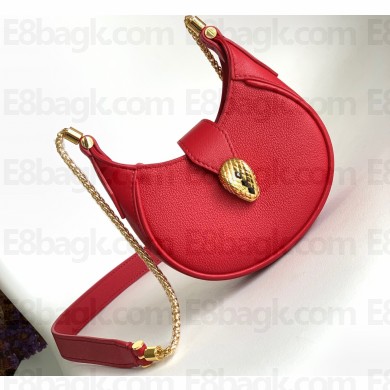 Bvlgari Serpenti Ellipse Micro Bag 13cm Red