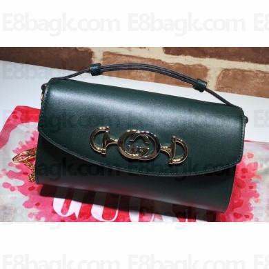 Gucci Zumi Mini Shoulder Bag 564718 in Smooth Leather Green