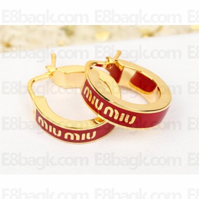 Miu Miu Enameled metal earrings red 2024