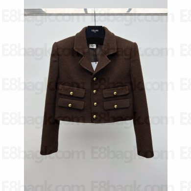 celine Vivienne jacket in wool tweed CAFE 2024