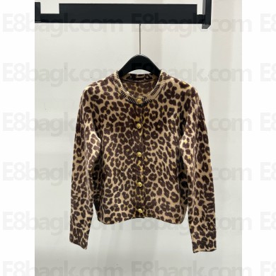 celine cardigan in leopard cashmere 2024