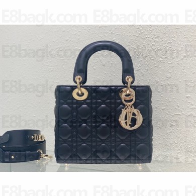 Dior Small Lady Dior My ABCDior Bag in black Cannage Lambskin 2023