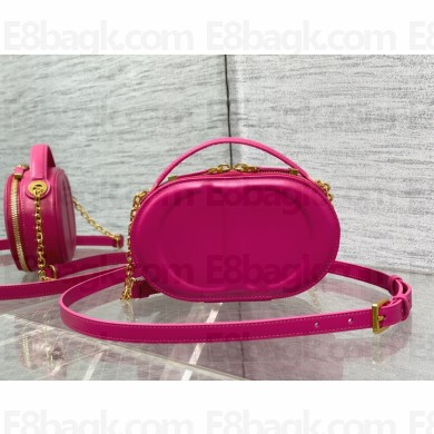 dior fuchsia calfskin CD Signature Oval Camera Bag 2023