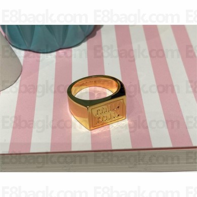 Miu Miu metal ring gold 2024