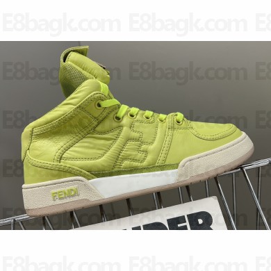 Fendi Match nylon high-tops Sneakers with Baguette pocket Green 2023