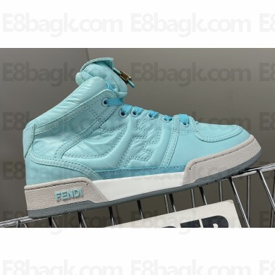 Fendi Match nylon high-tops Sneakers with Baguette pocket Blue 2023