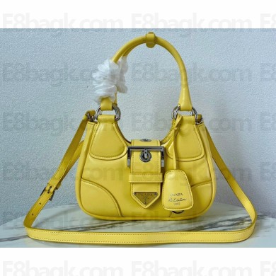 Prada Moon Re-Nylon and leather Bag 1BA381 Yellow